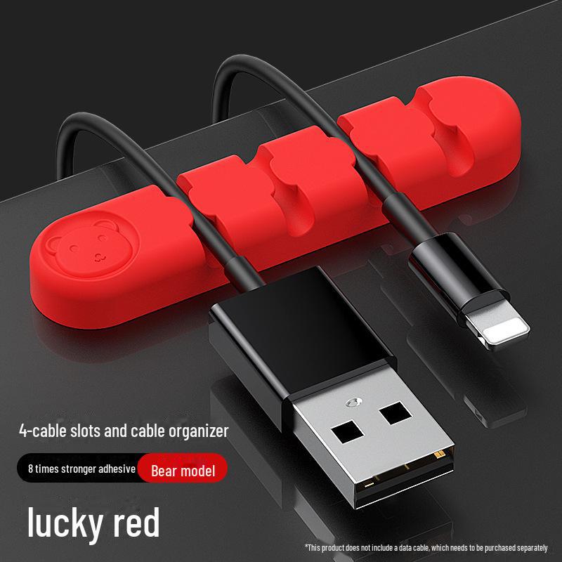 Cable Organizer: Traceless Adhesive Wall Mount Holder