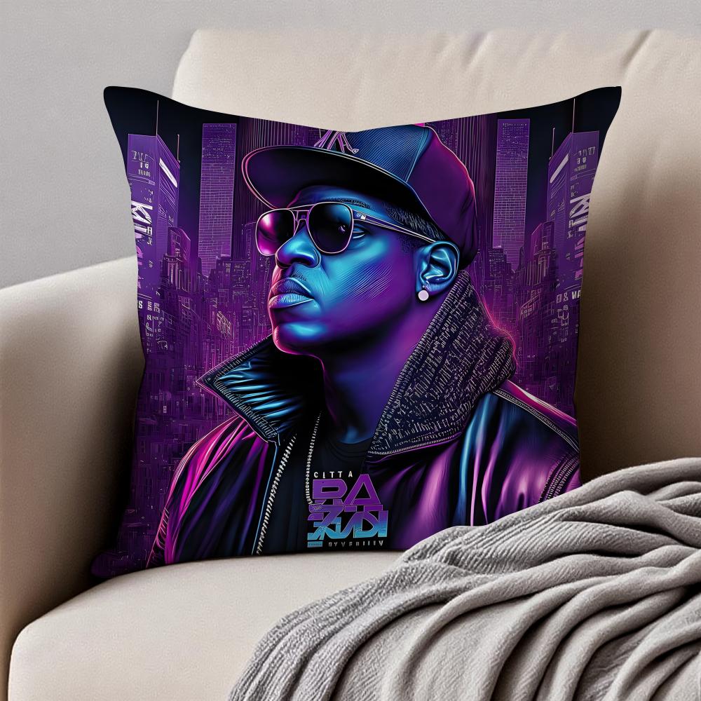 Чехол на подушку Наволочка для подушки Rapper J-Jay-Z Противопылевой Клещ Невидимая Молния Короткий Плюш Подушка для Дивана