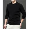 Men S Fleece Thick Crew Neck Solid Casual Pullover Sweatshirt