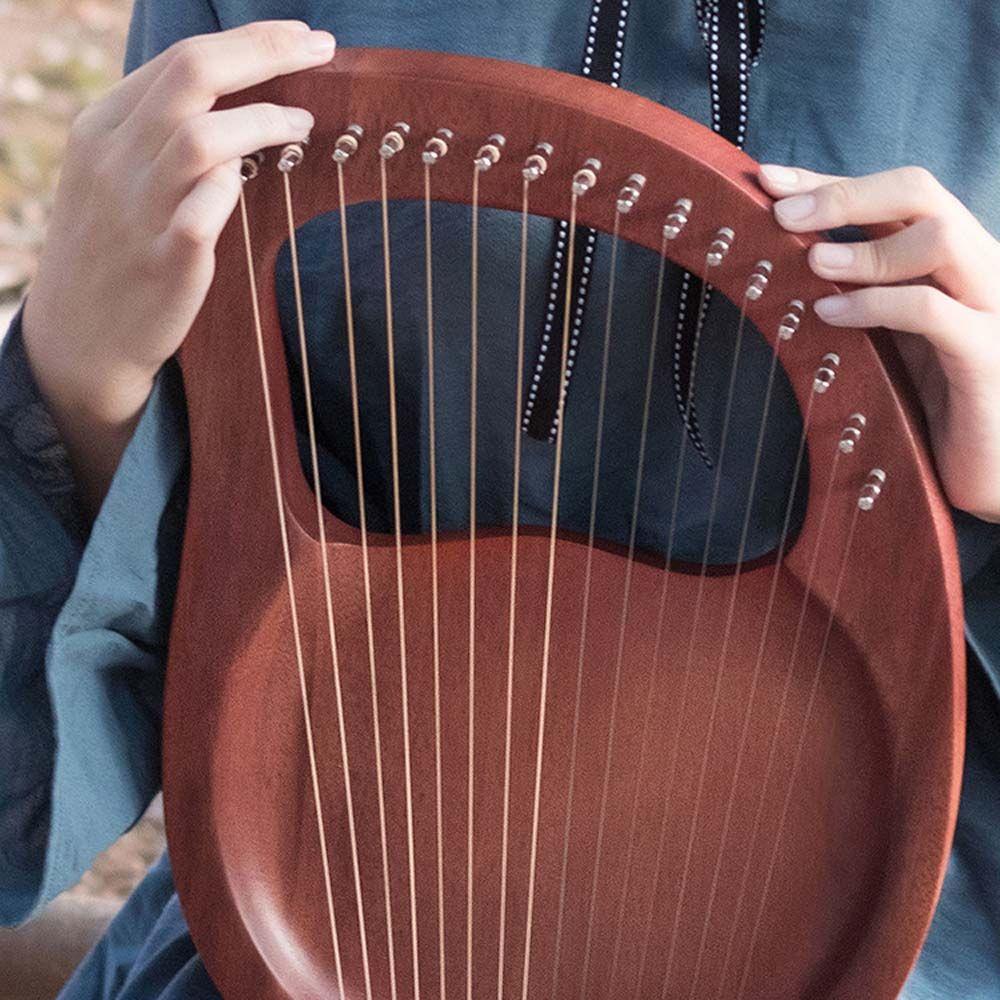 Лира арфа деревянная 16 струн пластина лиар музыкальный инструмент 16 струн лира арфа струнный инструмент