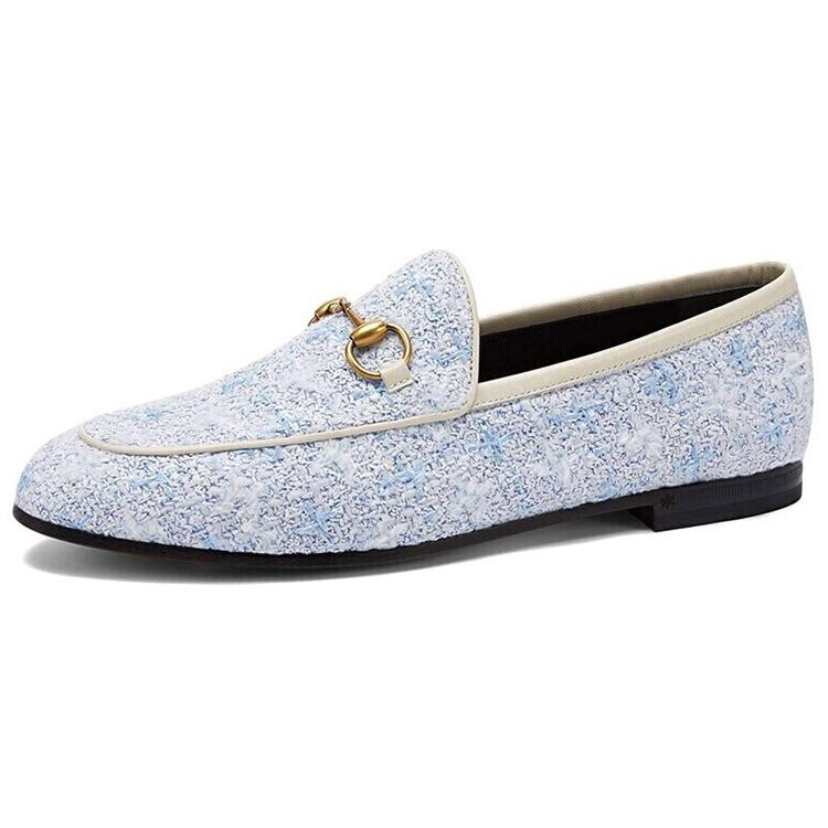 Gucci Женские балетки Jordaan небесно-голубого цвета 431467 GYV10 4590