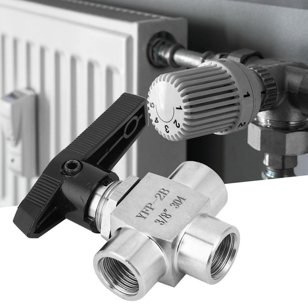 Трехходовой шаровой кран BSPP внутренняя резьба Клапан из нержавеющей стали для контроля потока воды Труба BSPP 38 дюймов