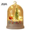 Led Bedside Lamp for Kids Christmas Tree in Dome with LED Light, Mini Cedar Light Up Holiday Atmosphere Hanging Ornament, Battery Powered Decorative