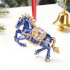 Horse Christmas Ornament Rhinestones Tree Decor Lucky Zodiac Animal Theme Festive Holiday Decoration