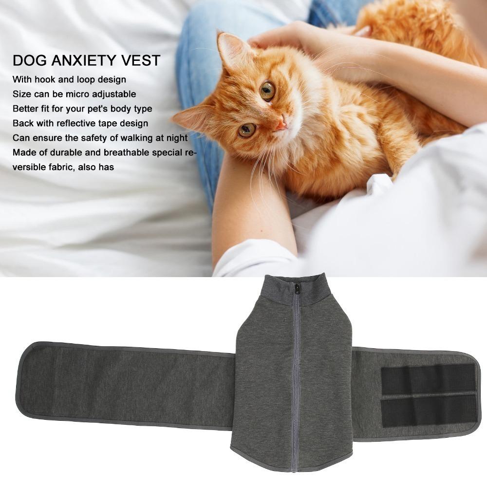 Adjustable Pet Calming Vest Soft Fabric Fear Relief Dog Apparel Firework Occasions