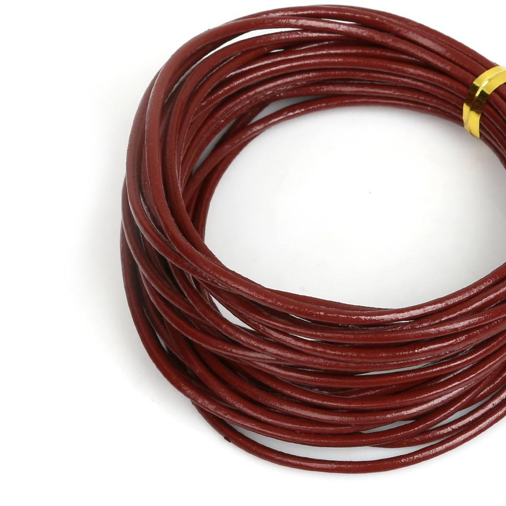 Натуральная круглая кожаная нить для изготовления браслетов, ювелирных изделий, DIY, шнур, шнур