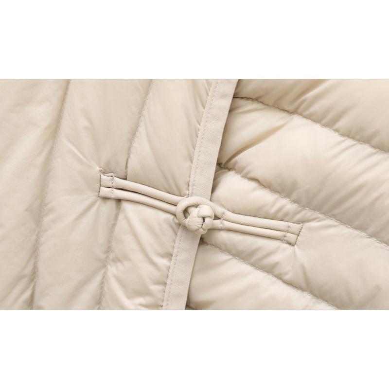 Осень и Зима Женская Ультралегкая Куртка из Белого Утиного Пуха Оверсайз Свободного Покроя Повседневная Короткая Куртка Пуховик Винтажные Женские Парки