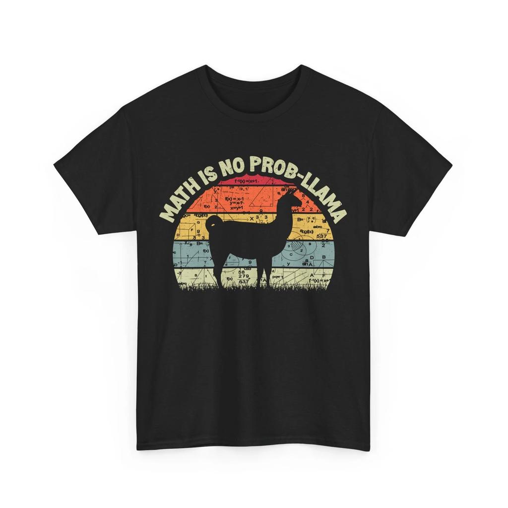 Math Is No Probllama Shirt, Mathematics Lovers Math Llama Vintage Shirt