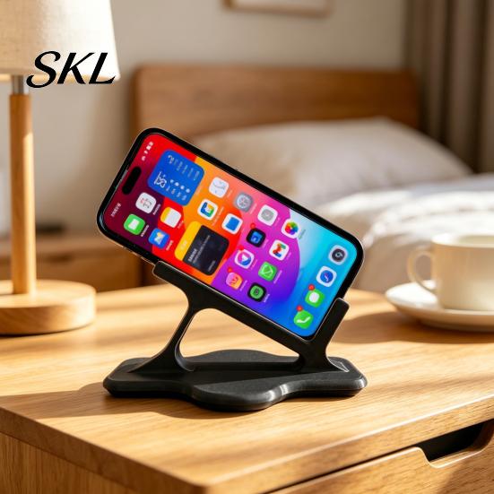 Niche Art Gift Lazy Phone Stand, Ergonomic Curved Holder for Side Lying Bed Stable Stand Sofa, Hands-Free Cradle Watching Video, Portable Desk
