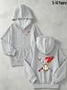 Kids Drip 67 Baseball Graphic Zip Up Hoodie Loose Long Sleeve Hooded Jacket Sports Casual Outerwear For Boys Girls