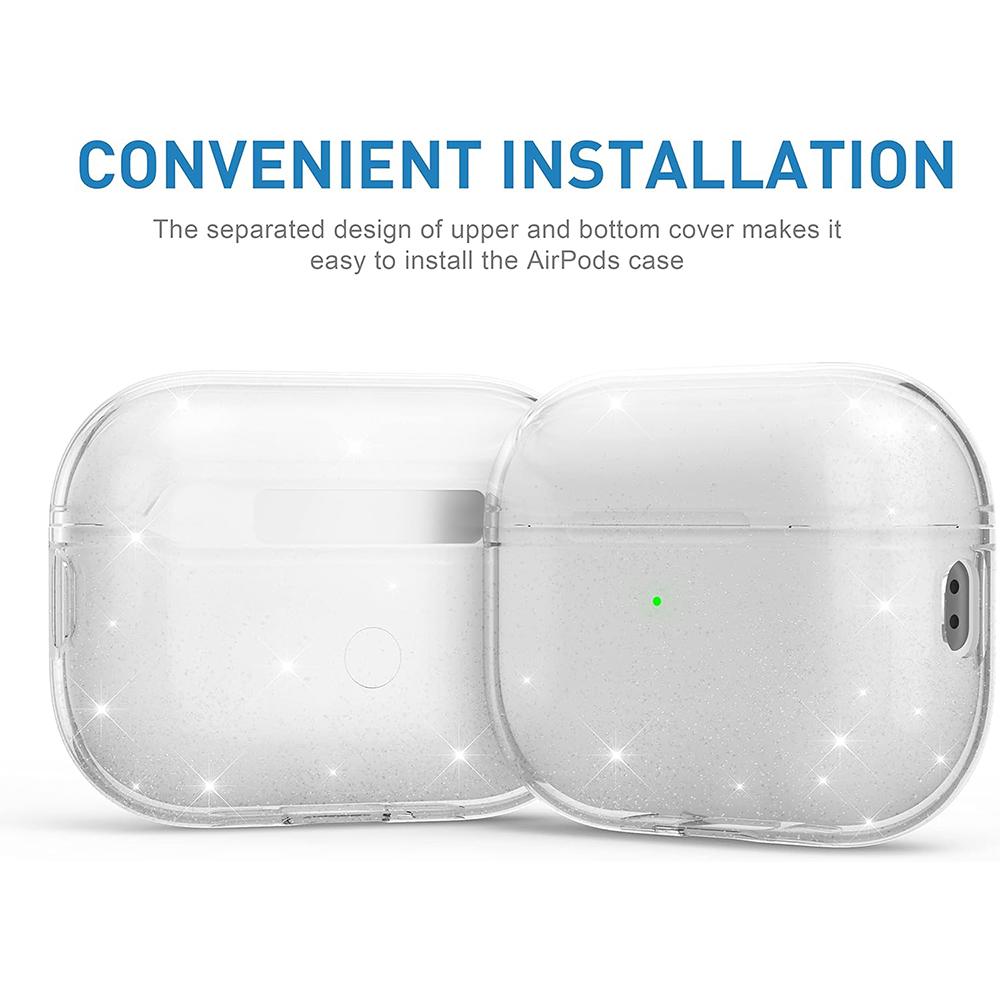 Блестящий прозрачный чехол для Airpods Pro 4 2 Gen 1 3 Air Pods Airpodspro 2023 2022 2019 2-го поколения Силиконовые противоударные защитные аксессуары 1-го поколения