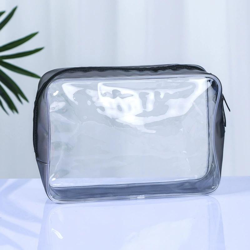 PVC Clear Travel Storage Bag Waterproof Durable Toiletry Makeup Organizer for College Dorm Bathroom Vacation