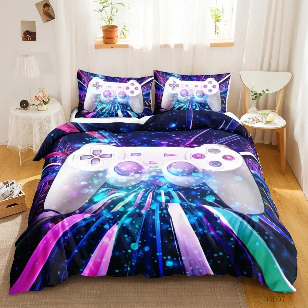 2025 Luxury New 3D Print Teens Video Games Duvet Cover King Gamepad Controller Bedding Set Youth Game Bedding Set Quilt Cover