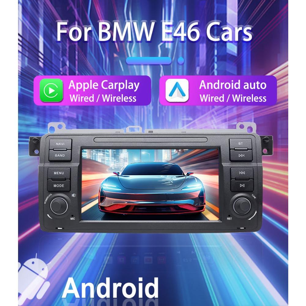 Android AutoRadio for BMW 3 Series E46 M3 318/320/325/330/335 1998-2005 Carplay Car Multimedia GPS 2din Autoradio 2+64GB