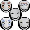 Leech Mask Shadow Yin Dark Bullet Mask Clown Smiley Face Butterfly Star Crown Mask Anime Prop White