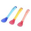 3 Pcs Safety Temperature Sensing Baby Silicon Spoon Kids Children Flatware Feeding Spoon Home Kitcen Soup Spoon Randomly Color