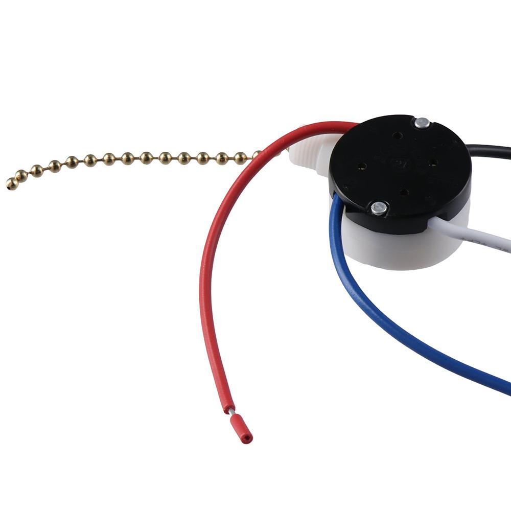 Nickel Ceiling Fan Switch ZE-208s Fan Pull Chain Switch for Fan Light Replacement Light Switch