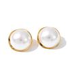 Eetit 20*20cm Smooth Simulated Pearls Round Stud Earrings for Women Stainless Steel Popular Waterproof Daily Jewelry Gala Gift