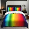 3pcs Fashion Duvet Cover Set Rainbow Striped Bedding Set Soft Comfortable Duvet Cover For Bedroom 1*Duvet Cover+2*Pillowcase
