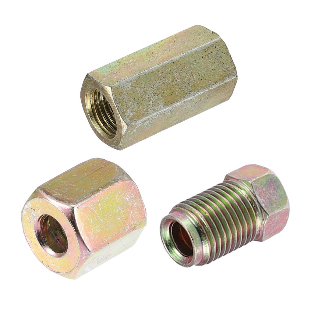 uxcell Motorcycle Brake Line Tube Fittings Brake Line Union Durable Brake Pipe Connector 4.8mm Hydraulic 35pcs