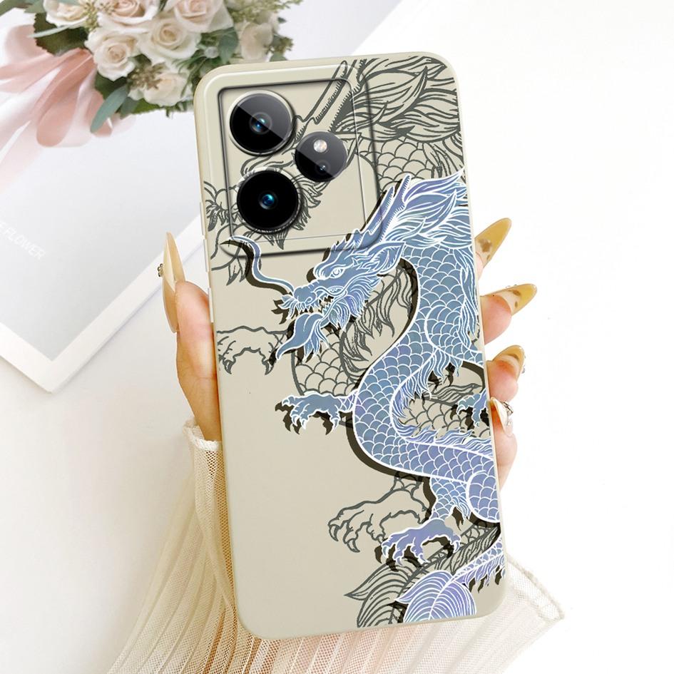 Чехол для Realme GT 7 RMX5061 Креативный мультяшный кот Конфетный окрашенный чехол Мягкий силиконовый бампер Для Realme GT7 Pro 7T RealmeGT7 Funda