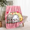 1pc Blanket Bubu and Dudu Print Design, Lightweight Blanket for Sofa, Bed- Soft &Warm, Gift for All Seasons like Christmas, Halloween