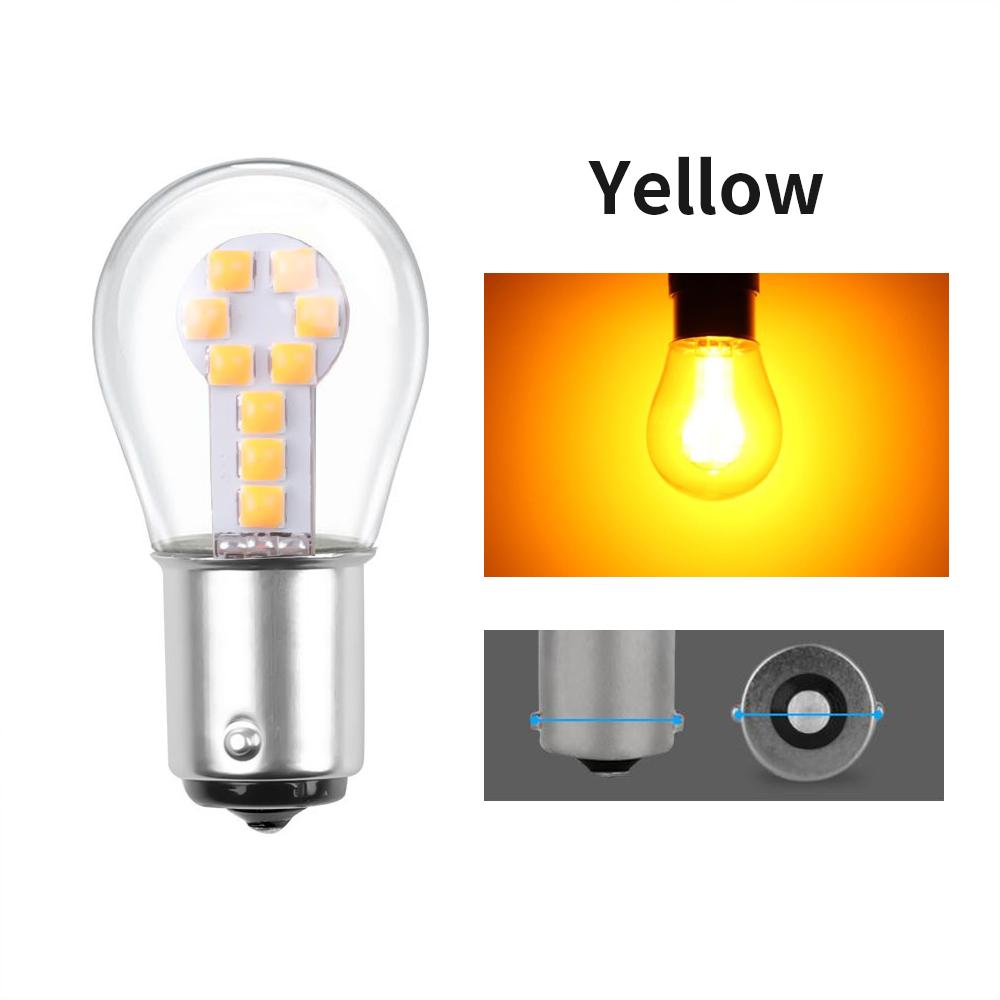 Красный Янтарный Белый 1156 BA15S P21W LED 1157 BAY15D P21/5W Светодиодная лампа R5W R10W Автомобильный указатель поворота S25 Лампы автоматического стоп-сигнала 12 В