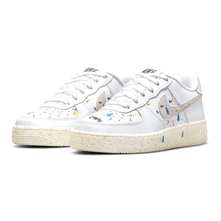 Nike Кроссовки Air Force 1 LV8 3 GS Paint Splatter — белые детские кроссовки Sail DJ2598-100