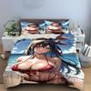 "Anime character, beach background." Bedding sets Duvet cover sets Duvet covers Pillowcases(1 * Duvet Cover 2 * Pillowcases without duvet insert)