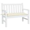 VidaXL Garden Bench Cushion, Bench Cover with String Ties, Waterproof Outdoor Cushion, Cream 100x50x7 Cm 361566