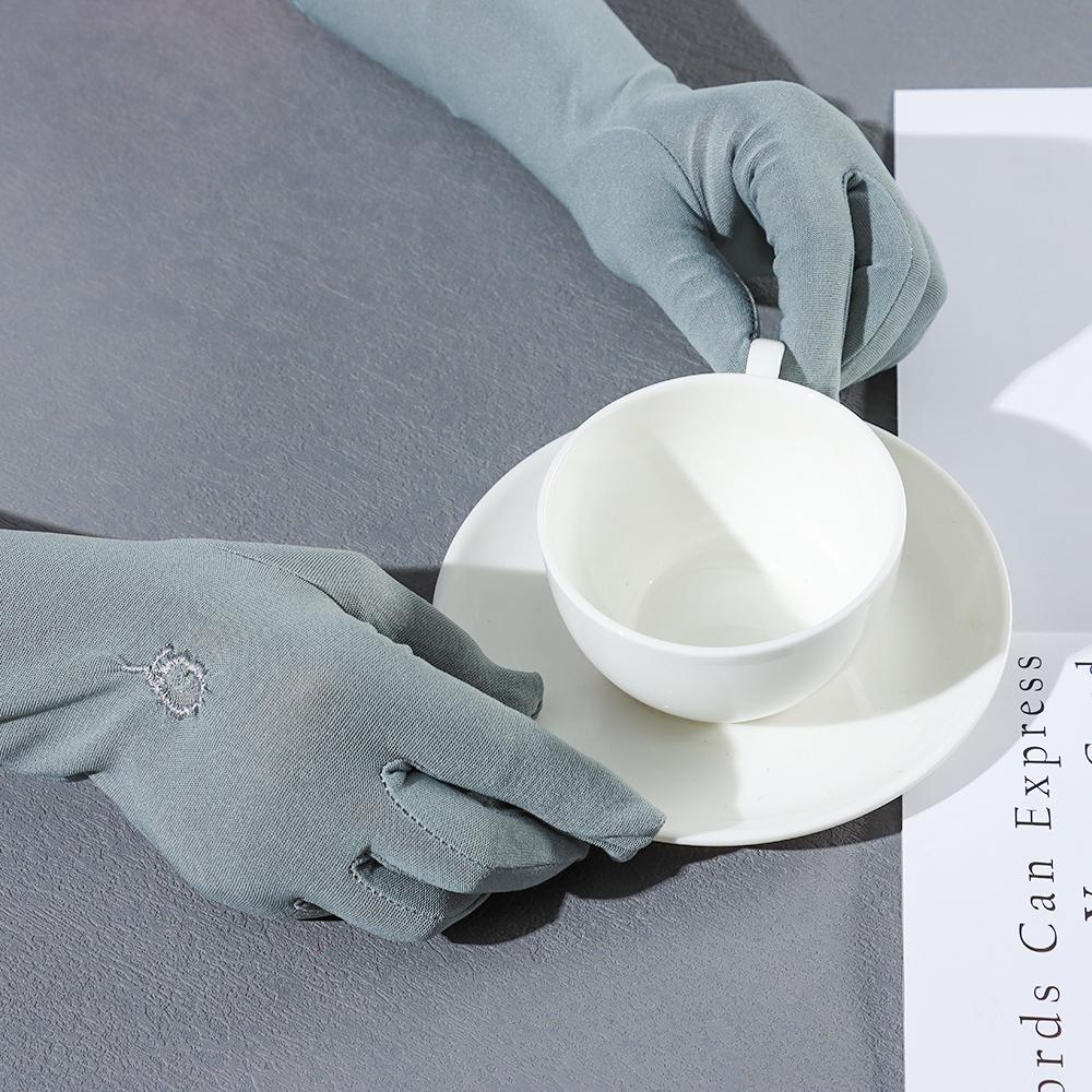 Женские тонкие этикетные перчатки с противоскользящим покрытием, перчатки от солнца, перчатки для вождения с защитой от УФ-лучей