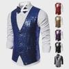 Мужской жилет для выступлений с пайетками для ведущих и ведущих