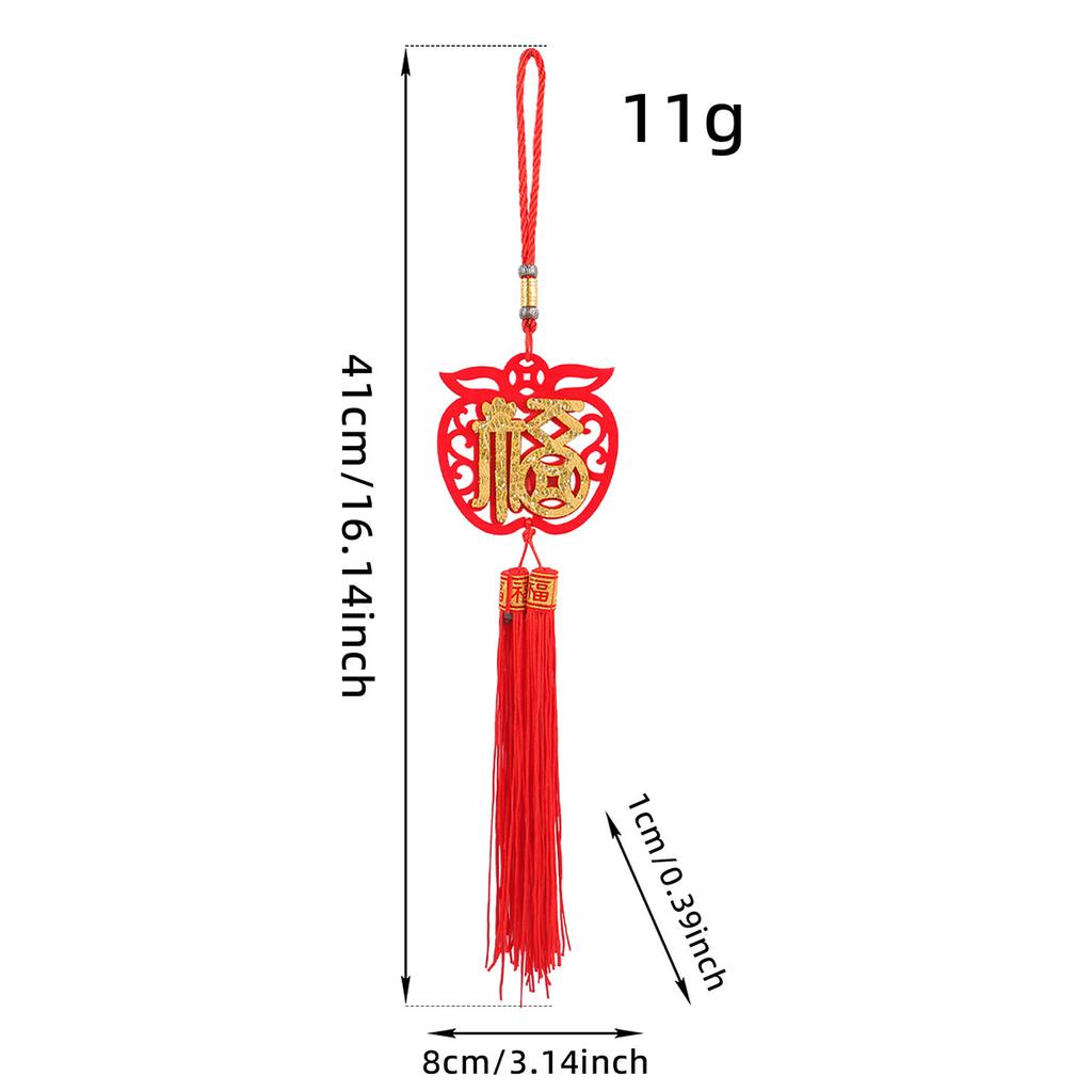 New Year'S Small Pendant Felt Cloth Gold Tassel Chinese Knot Small Lantern Ping An Fu Character Spring Festival Pendant Wedding Room Arrangement