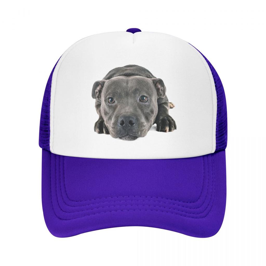 Punk Staffordshire Bull Terrier Baseball Cap WoUnisex Unisex Breathable Trucker Hat Outdoor Snapback Hats Summer Caps