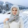 Hat, Scarf, One-piece Hat, Winter Fashion, Versatile, Female Adult Cycling, Warm and Plush Thick Ear Protection, Windproof Hat