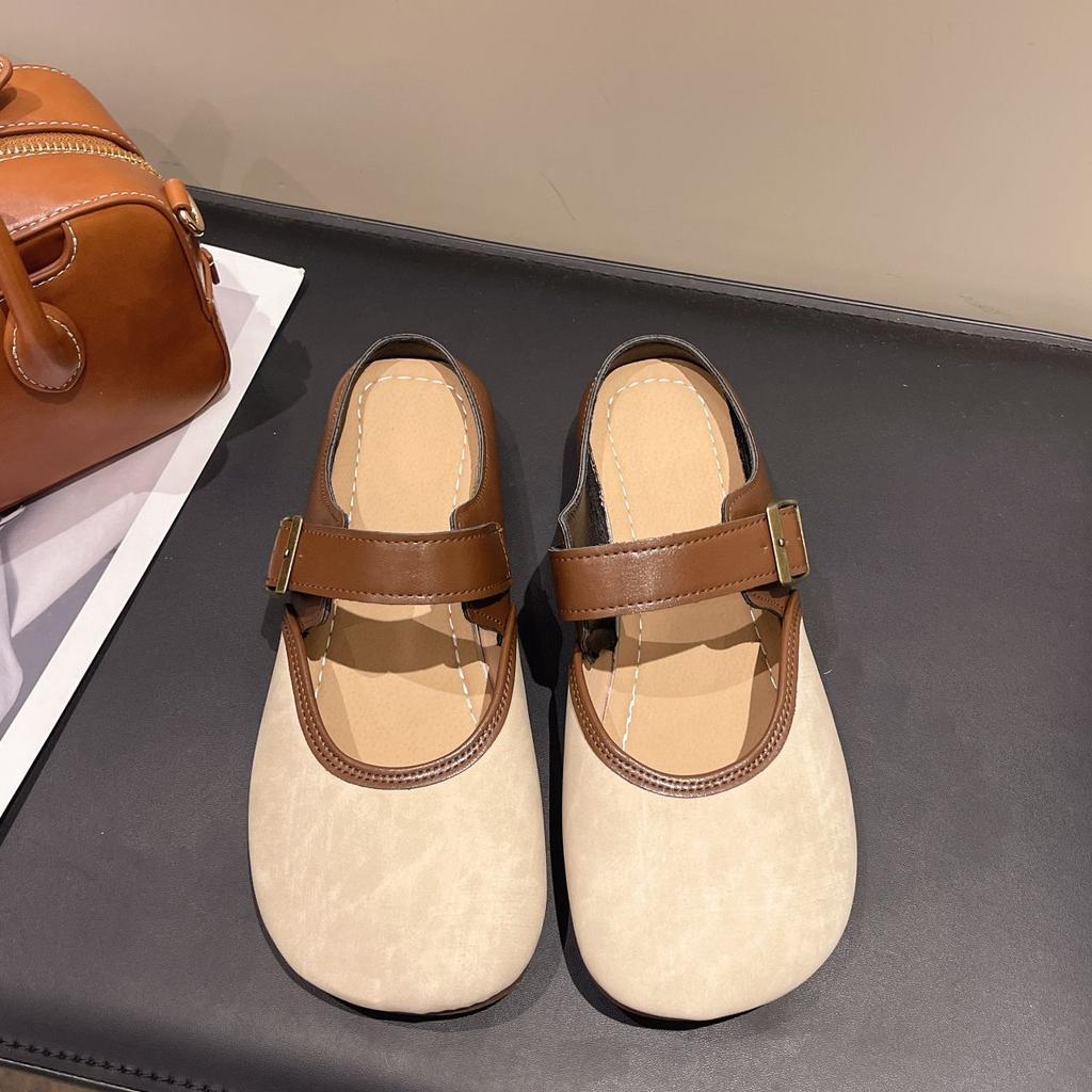 2025 Summer New French Retro Lightweight Simple Style Slippers Bag Head Wear Lazy Shoes Women