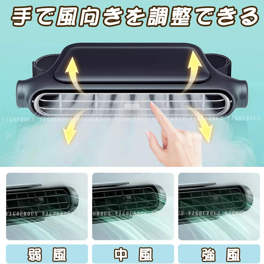 (Improved 2025 Model, 3,000 mAh, Cordless Usable) Car Fan, USB , 3 Levels of