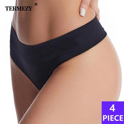 4 шт./лот женские сексуальные 5-цветные трусики с низкой талией комфортное нижнее белье стринги дышащее нижнее белье соблазнительное нижнее белье