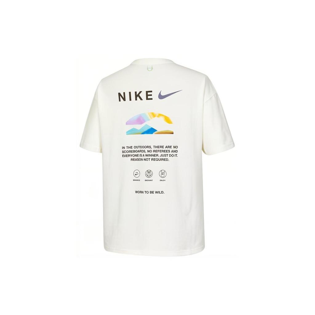 Nike Сплошная цветная футболка с логотипом и круглым вырезом, с короткими рукавами и заниженными плечами, мужские топы, белые HF6172-133