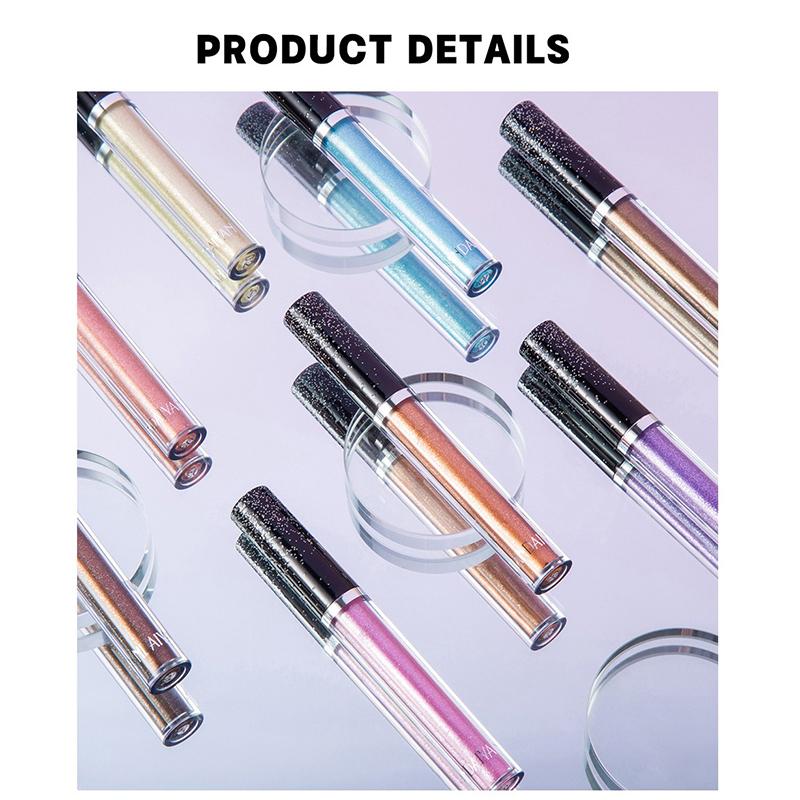 Жидкие тени для век 12 цветов, перламутровые, с блестками, подводка для глаз, стойкие, водостойкие тени для век, быстросохнущие, с блестками, мерцающие, макияж глаз