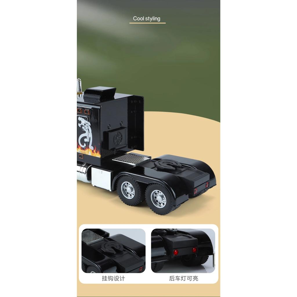 1/24 Peterbilt 389 Седельные тягачи Грузовик Сплав Американский Мускул Грузовик Модель Игрушка Литой Металл Звук и Свет Машина Игрушка для Детей Транспортное средство