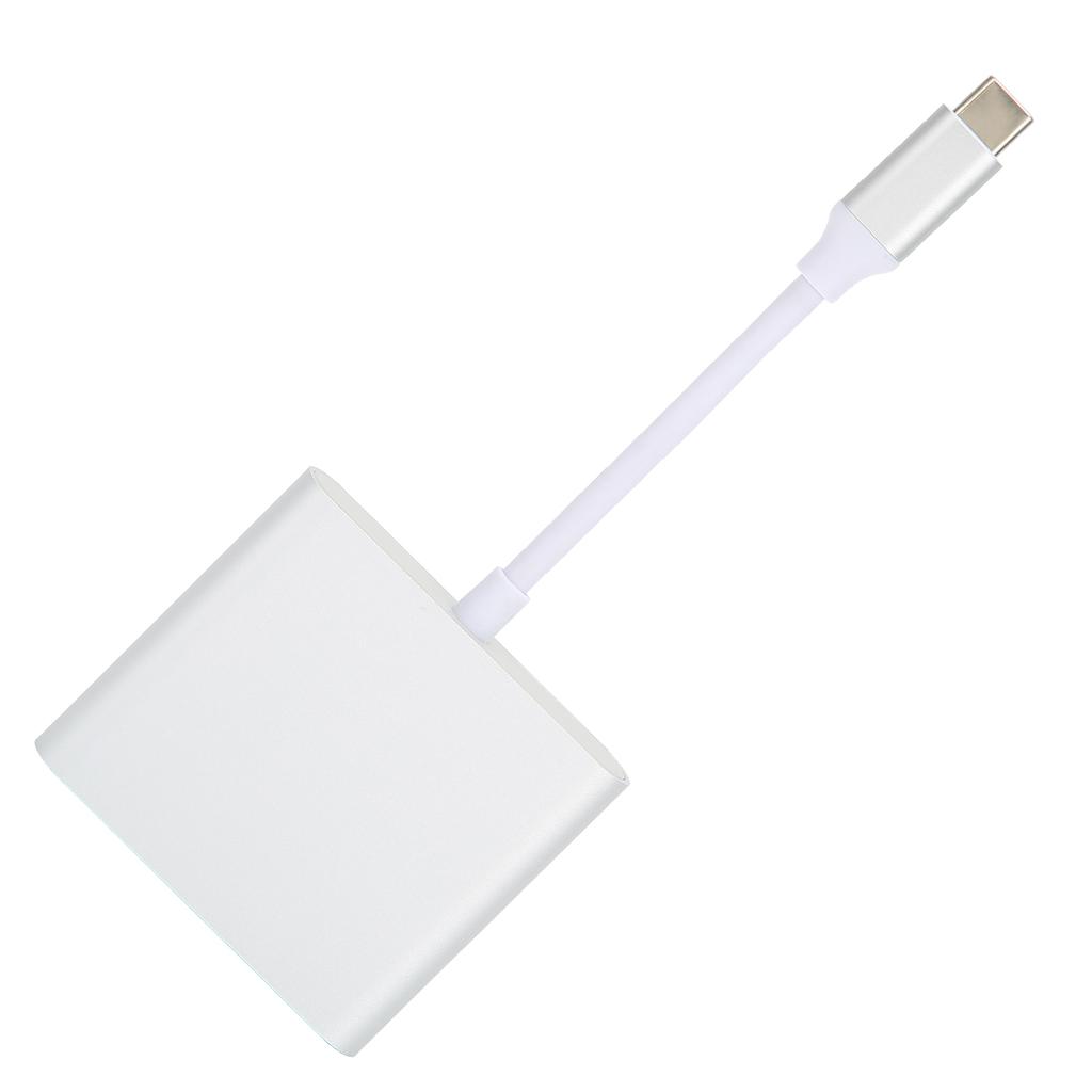 4K 3 In 1 TypeC Docking Station TypeC To HDMI Compatible USB PD MultiPort Adapter(Silver )