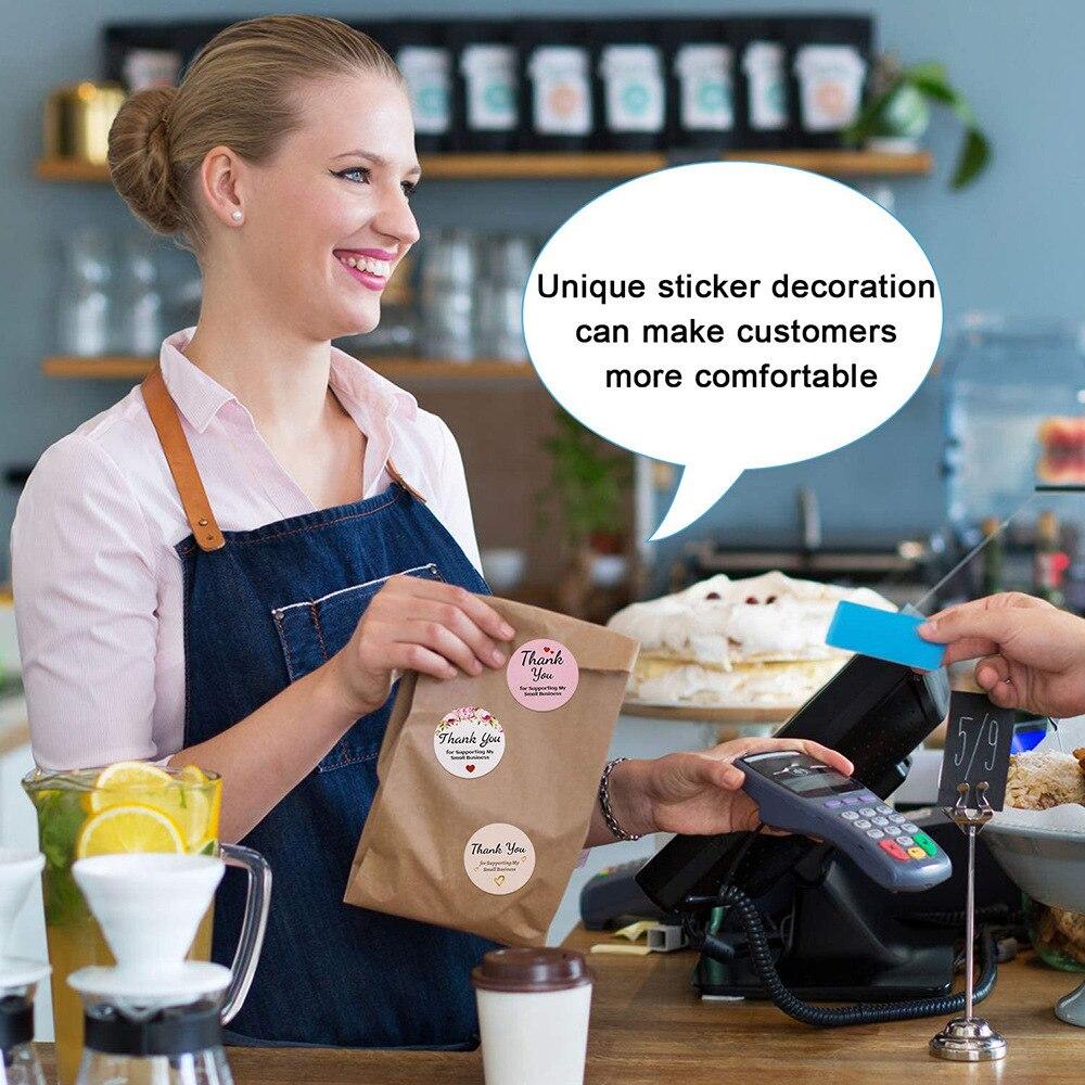 100-500 шт наклейки «Спасибо» для скрапбукинга, крафт-наклейки ручной работы для свадебных подарочных карт, канцелярские принадлежности, наклейки для этикеток