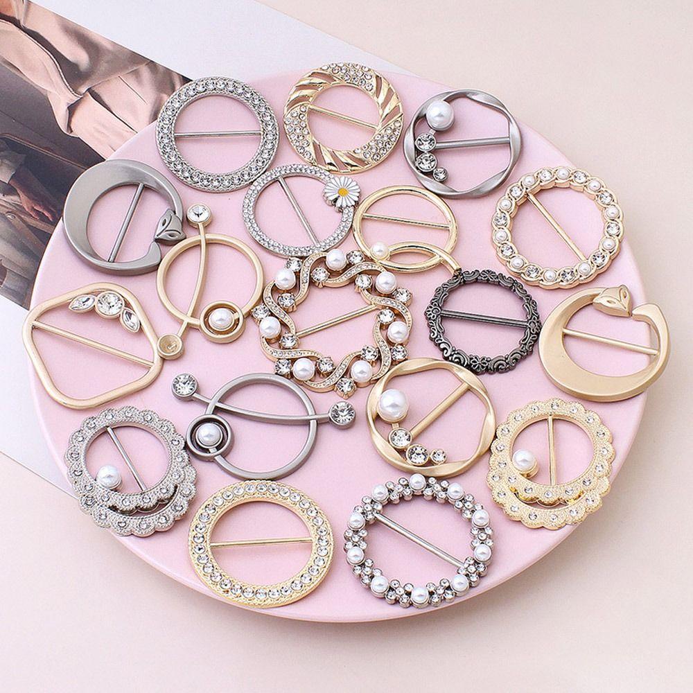 4 шт. Модные ювелирные изделия из шелка, застежка, клипсы, брошь, пряжка для шали, кольцо для шарфа, пряжка для талии, пряжка для шарфа