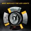1PCS 5.75" Round LED Vintage Motorcycle & E-Bike Front Headlight, White Hi/Lo Beam Projector, White/Amber DRL Driving Lamp, High Brightness 12V-36V