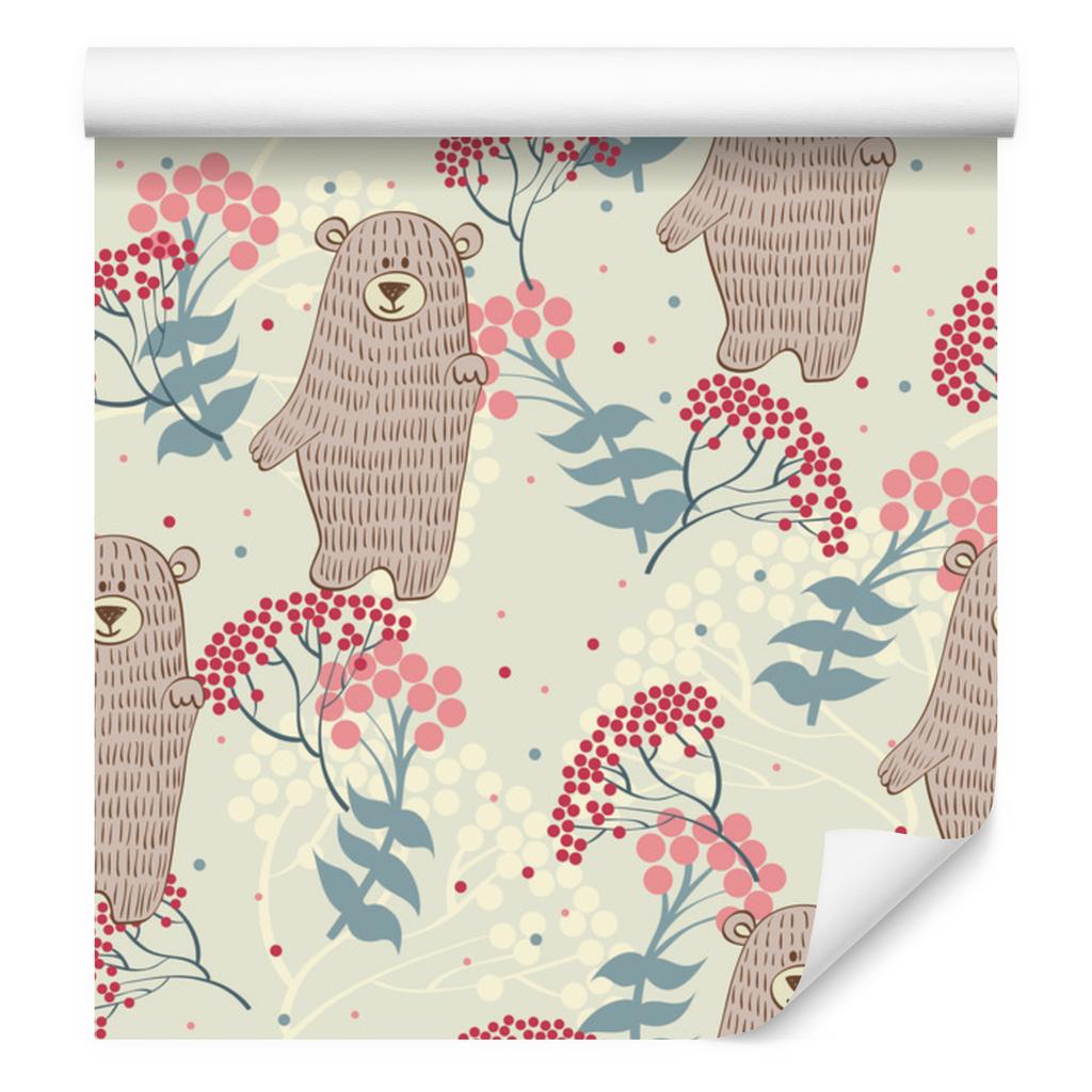 Cheerful Teddy Bears Wallpaper for Living Room and Bedroom 50x1000
