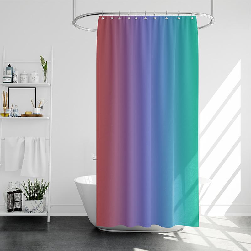 Разве это не скандинавский простой градиент, занавеска для душа, ванная комната, дверь, перегородка, занавеска, ткань из полиэстера, водонепроницаемая и устойчивая к плесени
