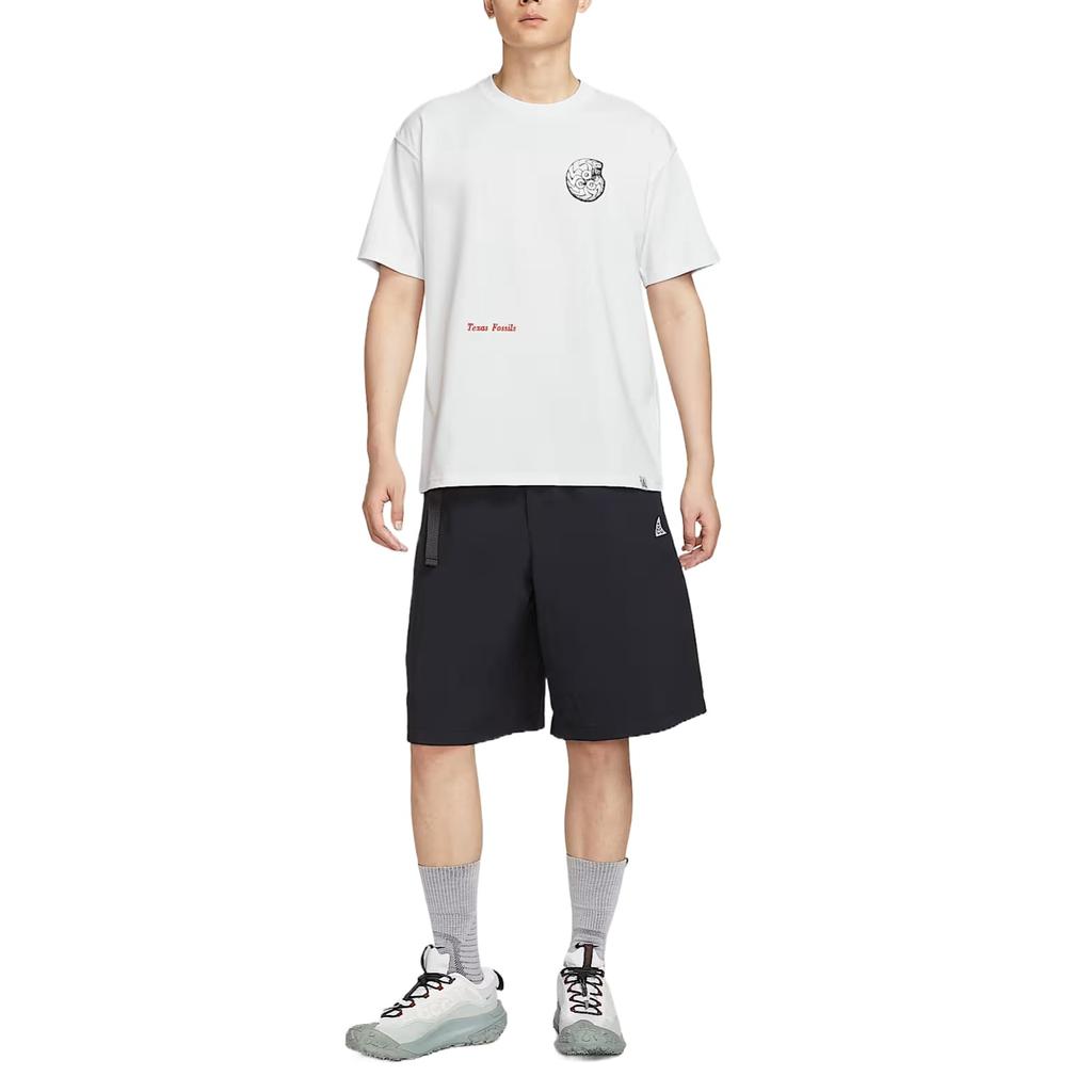 Nike Мужские белые футболки Dri Fit с круглым вырезом, средняя посадка HV1297-121