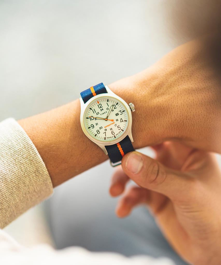 Taimaegseu Expedition Sierra Indiglo Тканевые Светящиеся Часы 40 мм