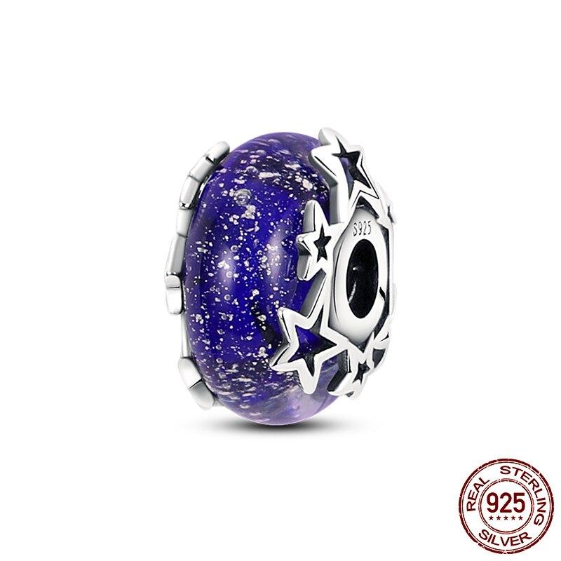 Star Collection 925 Silver Dangle Charms Stud Earring Rings Clip Charm Necklace Safty Chain Fit Original Bracelet DIY